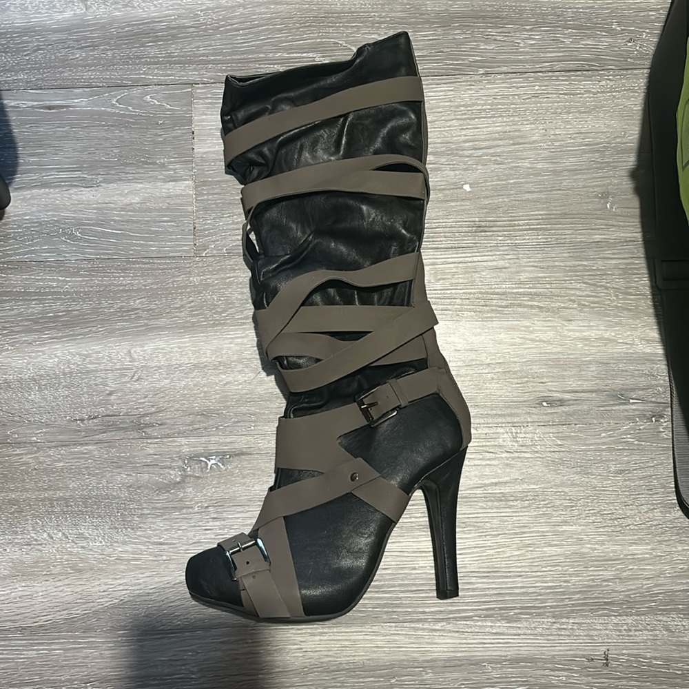 4inch knee high heeled boots